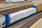 LSRC 3508, GATX Bulkhead Flat Car with lumber load on the BNSF